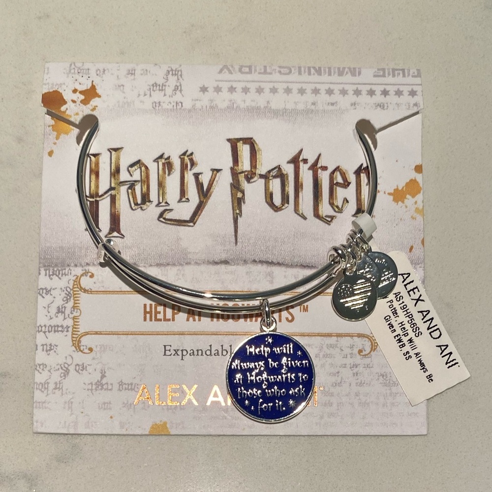 ALEX AND ANI Harry Potter HELP AT HOGWARTS Expandable Bangle. New